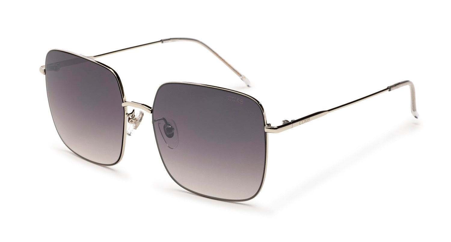 Shiny Silver / Grey | Gradient Smoke Mirror Lens