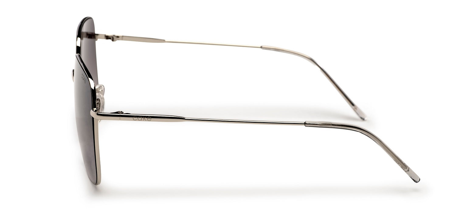 Shiny Silver / Grey | Gradient Smoke Mirror Lens