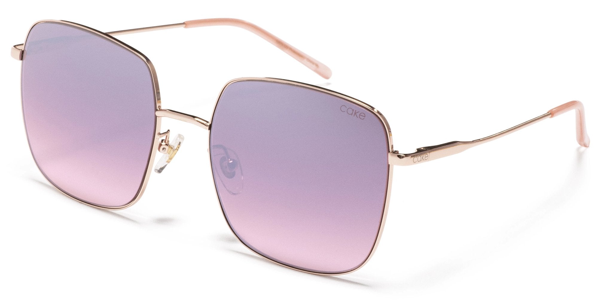 Shiny Rose Metal & Milky Pink / Gradient Wine Lens