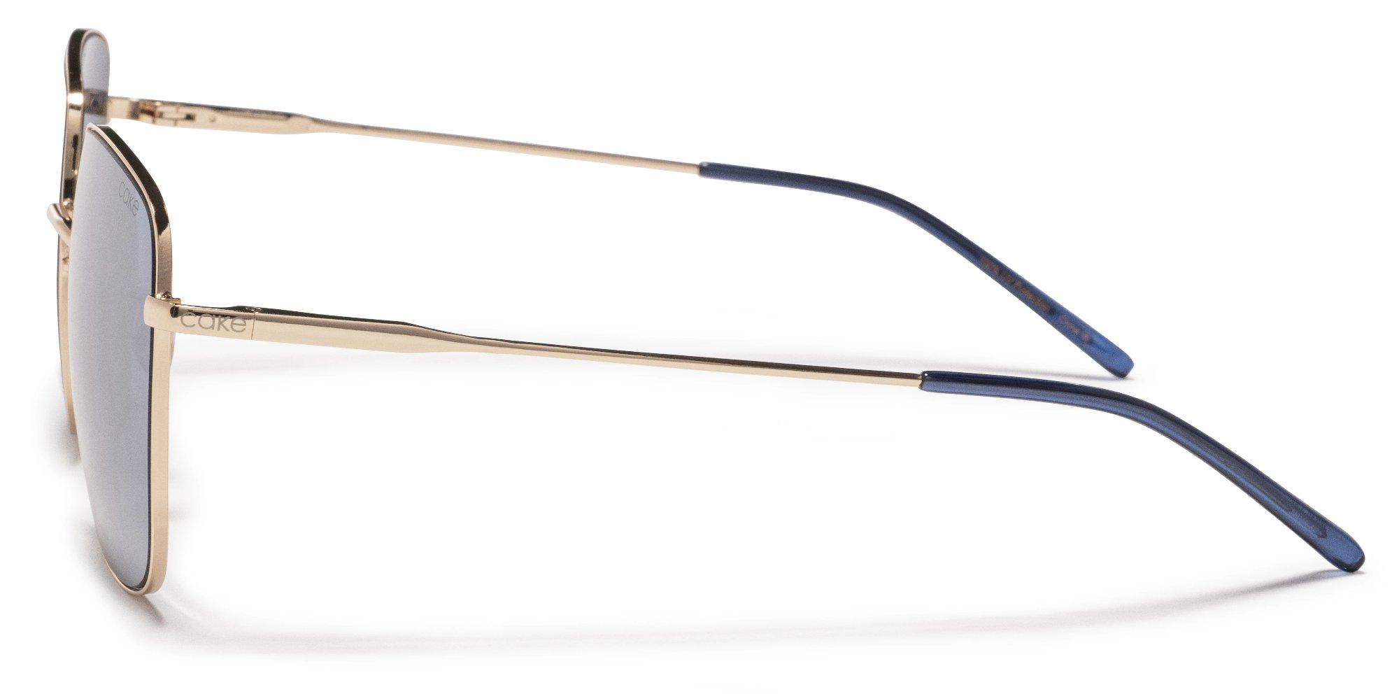 Shiny Gold & Navy / Blue Smoke Lens